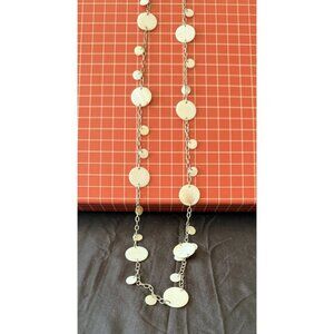 Shell Necklace w/ metal link chain 38" long